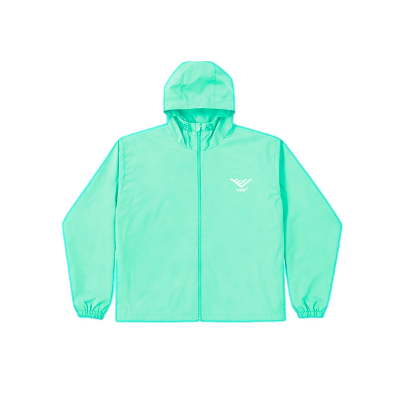 Light Green Hooded Windbreaker Jacket