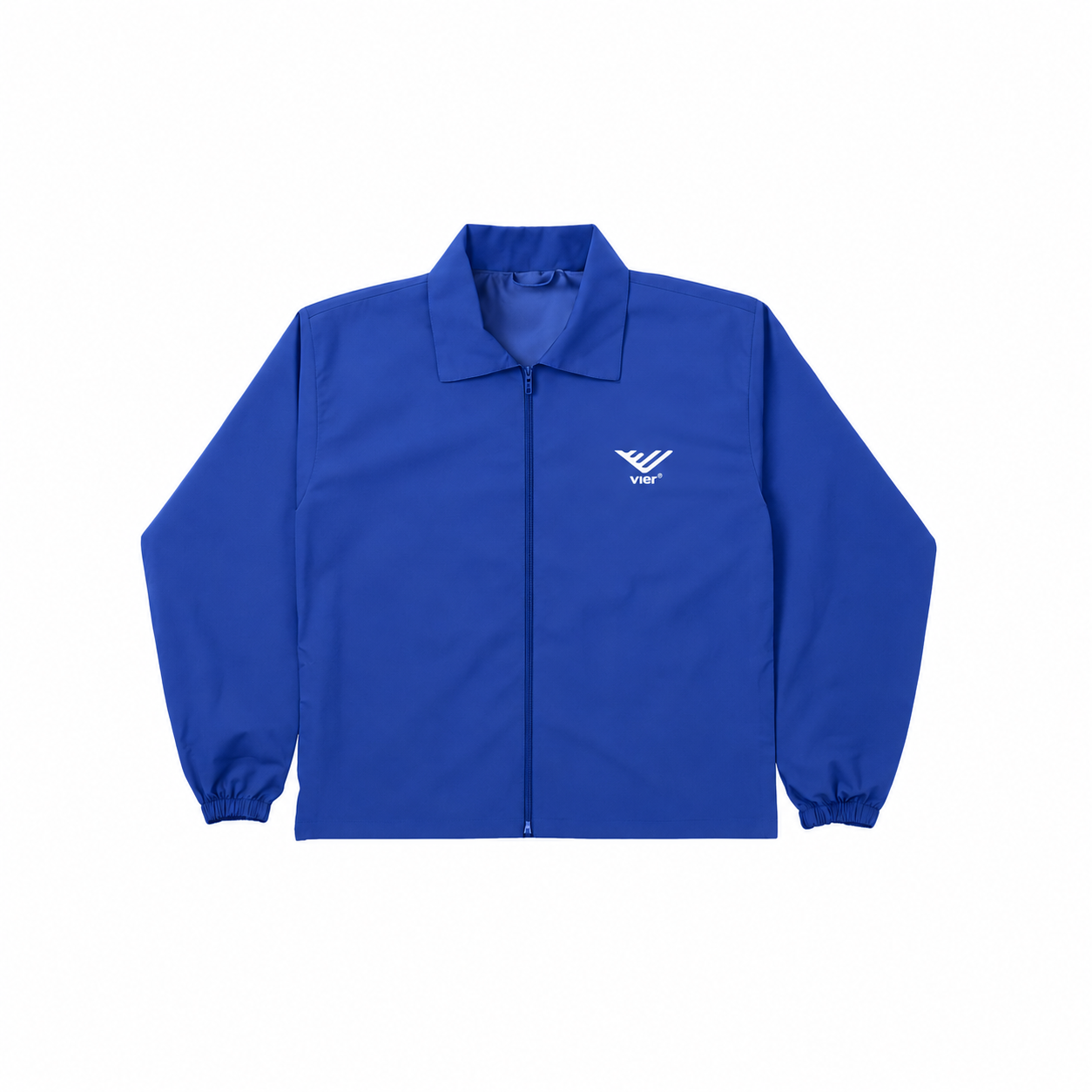 Blue Collared Windbreaker Jacket