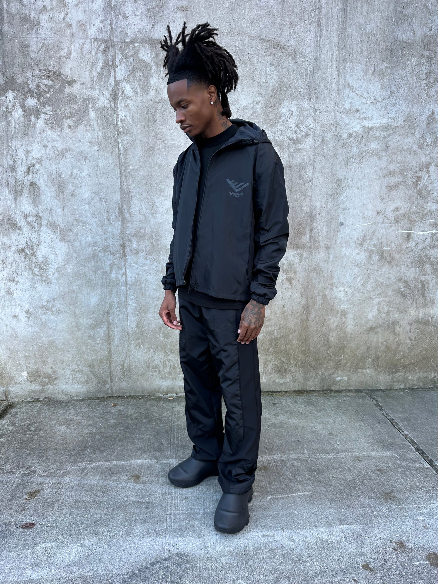 Black V5 Windbreaker Jacket