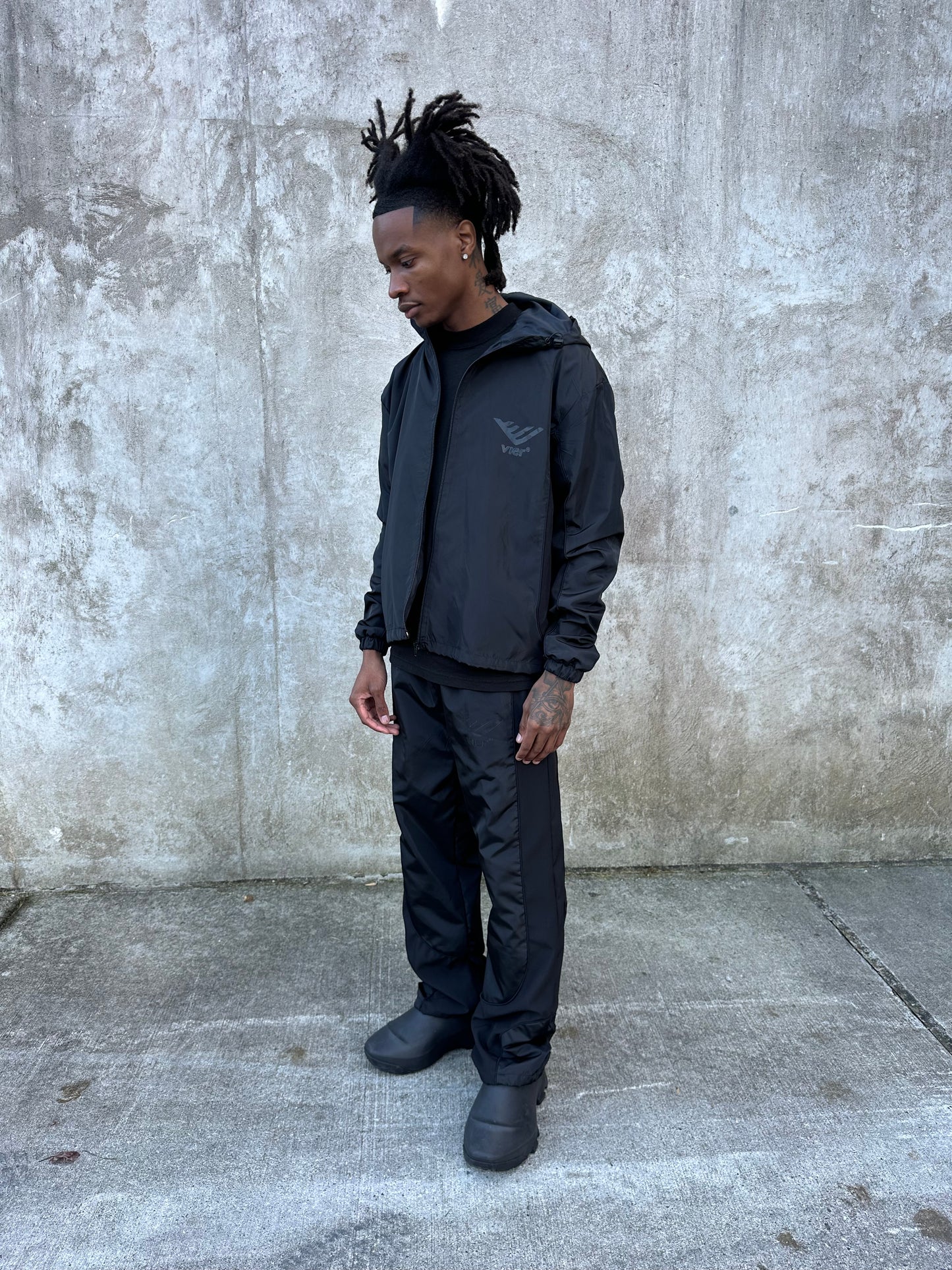 Black V5 Windbreaker Pants (Order Size Down Black Only*)