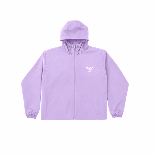 Light Purple Hooded Windbreaker Jacket
