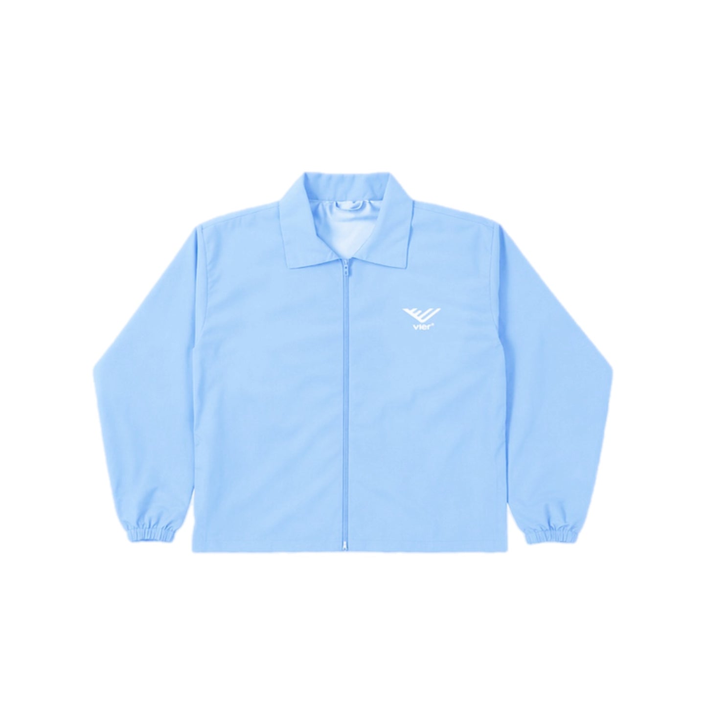 Light Blue Collared Windbreaker Jacket