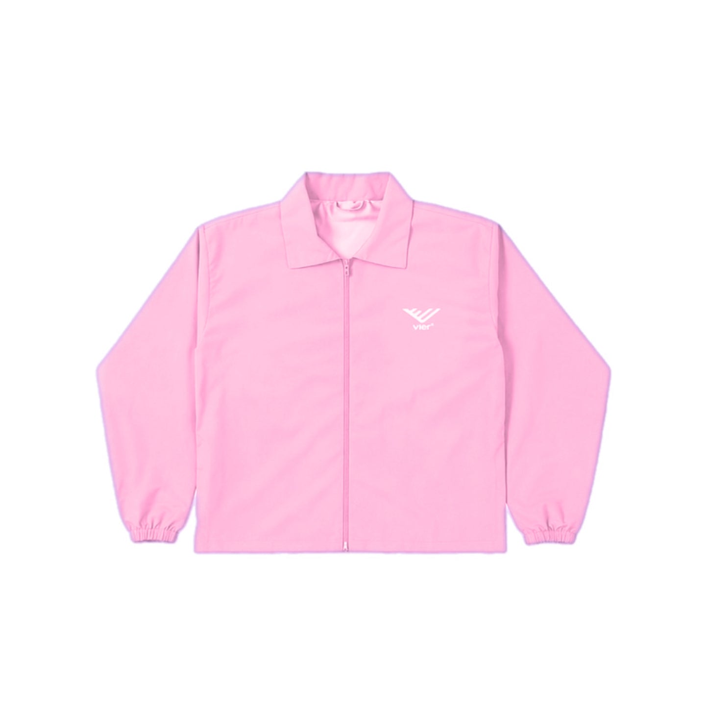 Light Pink Collared Windbreaker Jacket