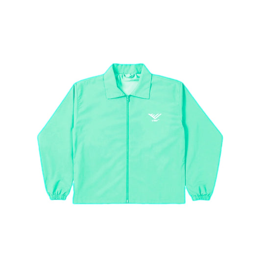 Light Green Collared Windbreaker Jacket