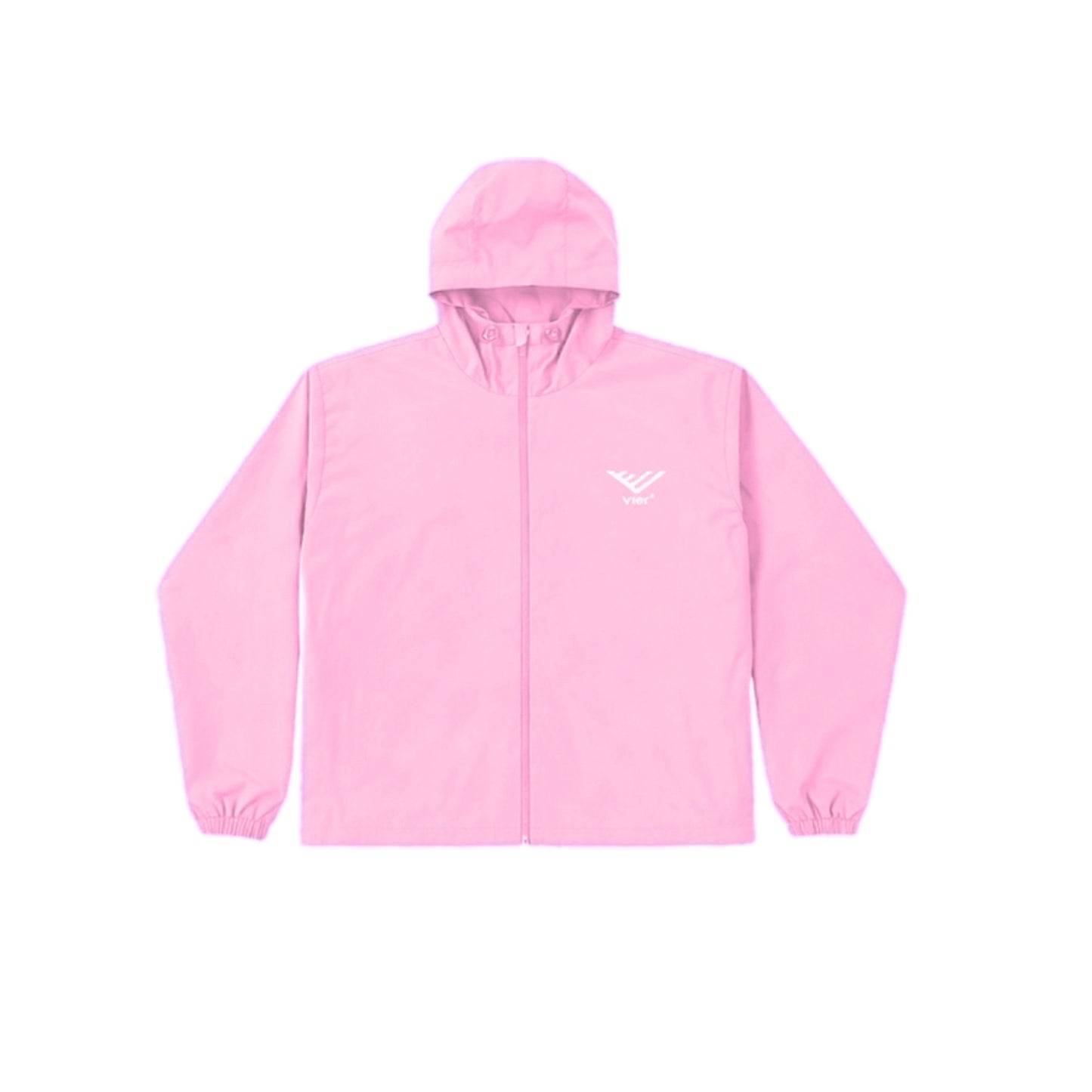 Light Pink Hooded Windbreaker Jacket