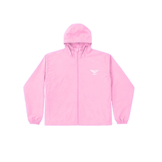 Light Pink Hooded Windbreaker Jacket