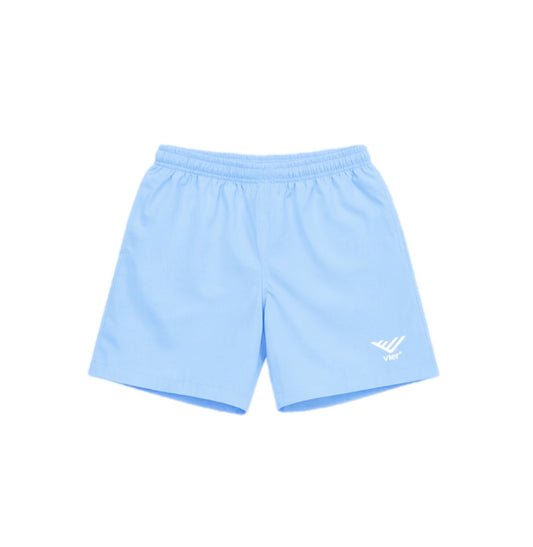 Light Blue Windbreaker Shorts