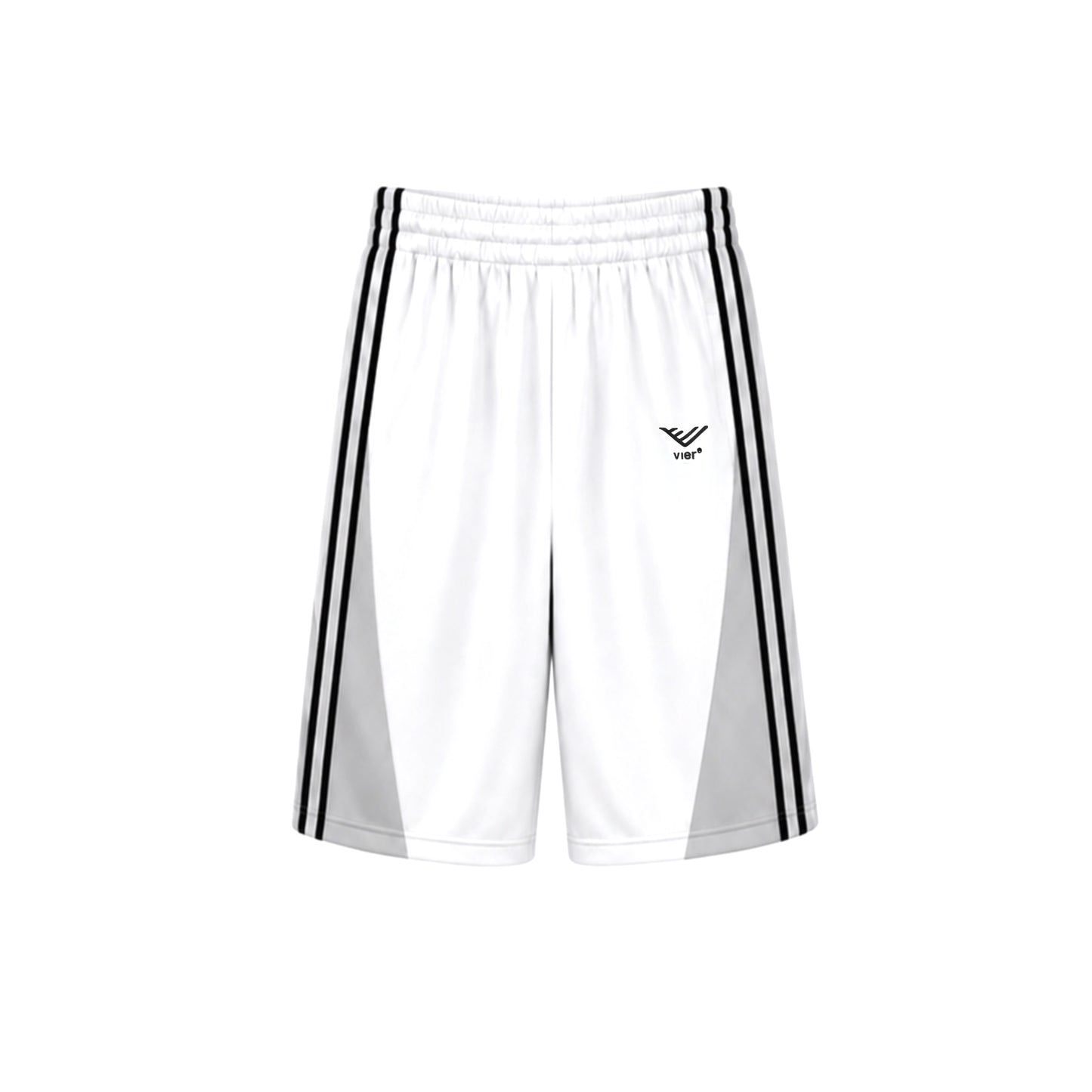 White Track 3/4 Shorts