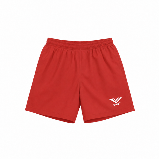Red Windbreaker Shorts